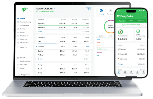 start EveryDollar on web or download the EveryDollar app