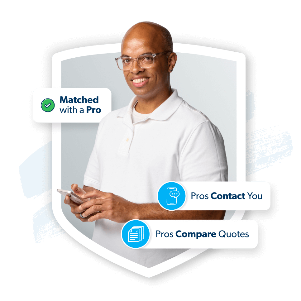 Man holding a phone saying he connected with a pro