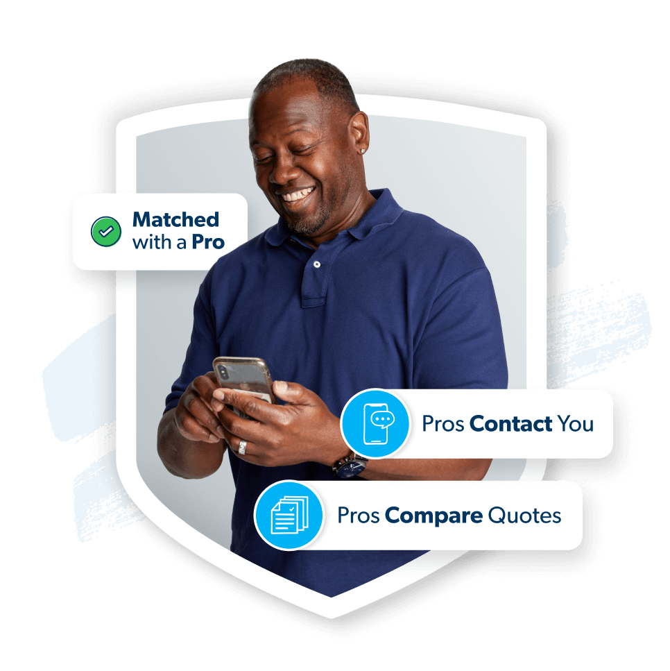 Man holding a phone saying he connected with a pro