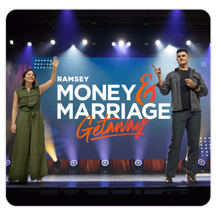 achel Cruze and Dr. John Delony on stage at the Money & Marriage Getaway, inviting couples to reconnect and grow together.